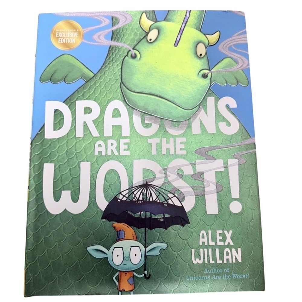 Alex Willan Dragons Are The Worst Hardcover Kids Book Green Toy‎ Education
